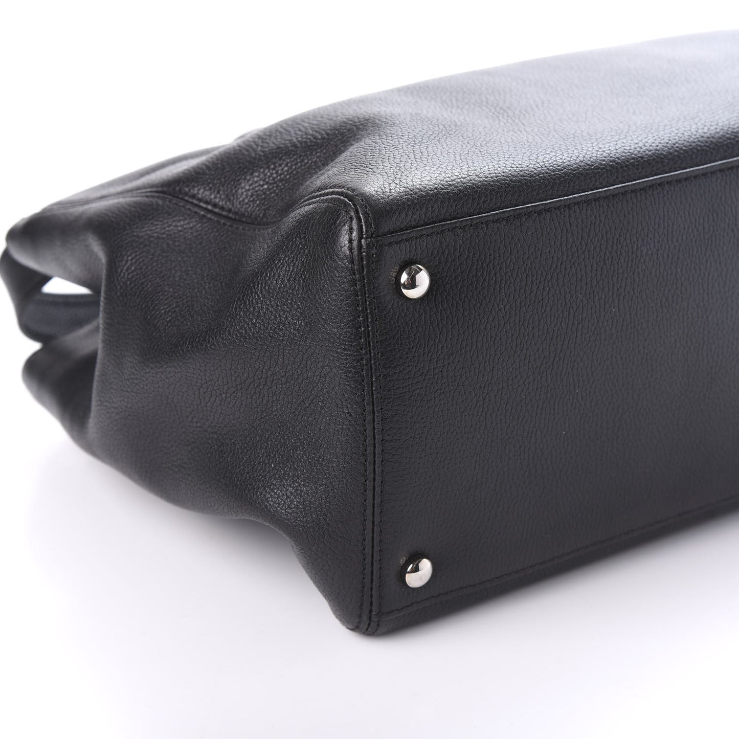 Calfskin Cerf Executive Shopper Tote Black