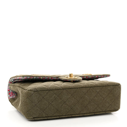 Chanel Canvas Quilted Coco Cuba Charms Medium Double Flap Khaki 4 of 10