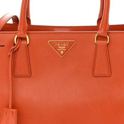 Prada Saffiano Lux Medium Tote Papaya 9 of 17