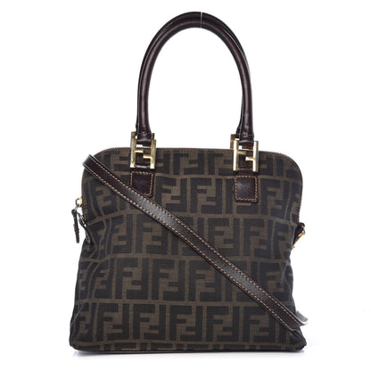 Fendi Zucca Top Handle Tote Tobacco 1 of 12