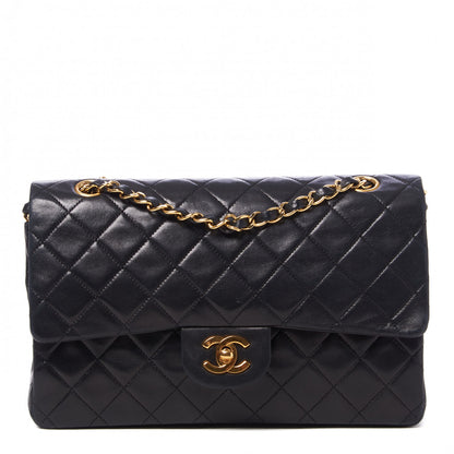 Chanel Lambskin Quilted Medium Double Flap Black 1 of 9