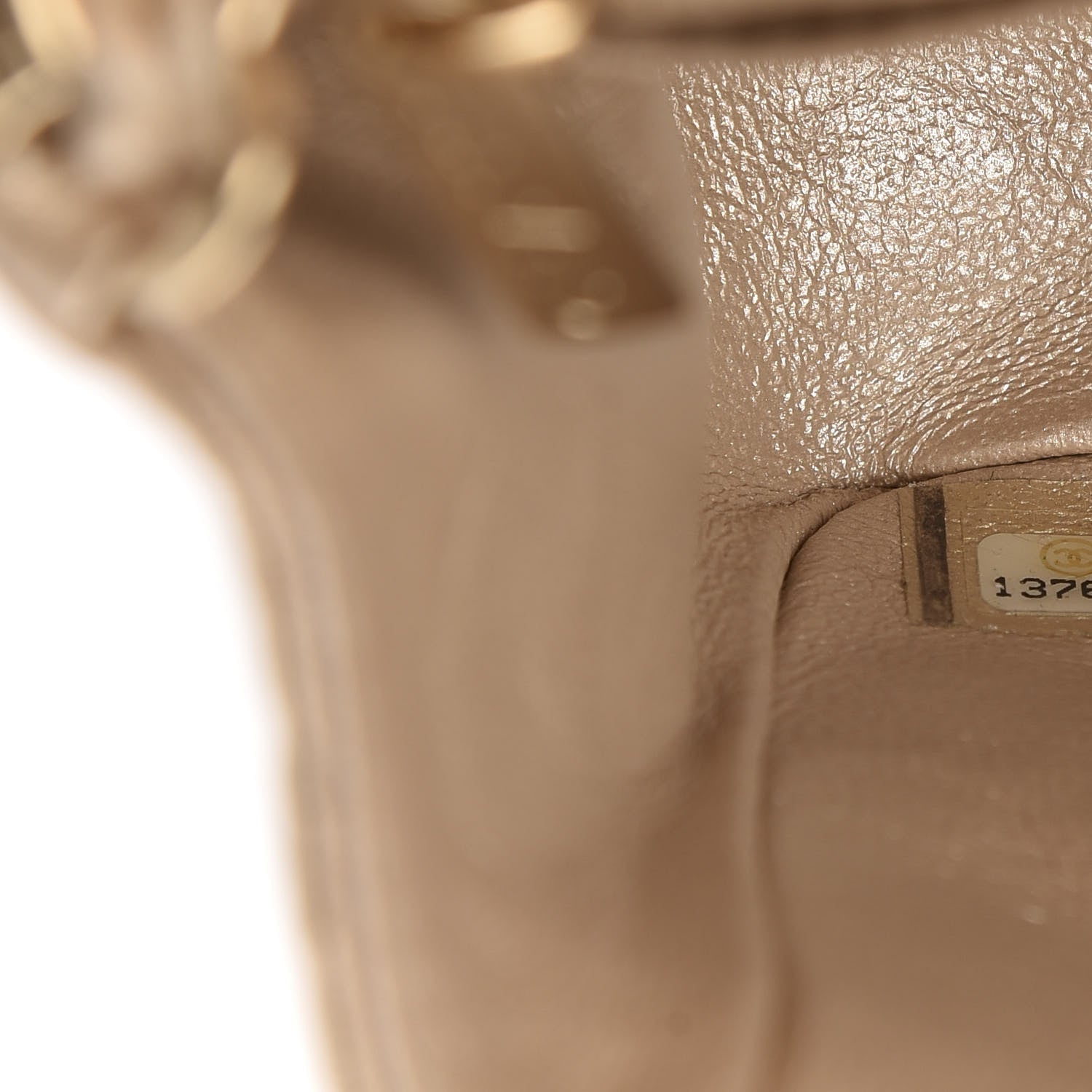 Chanel Metallic Lambskin Quilted Mini Square Flap Light Gold 9 of 11