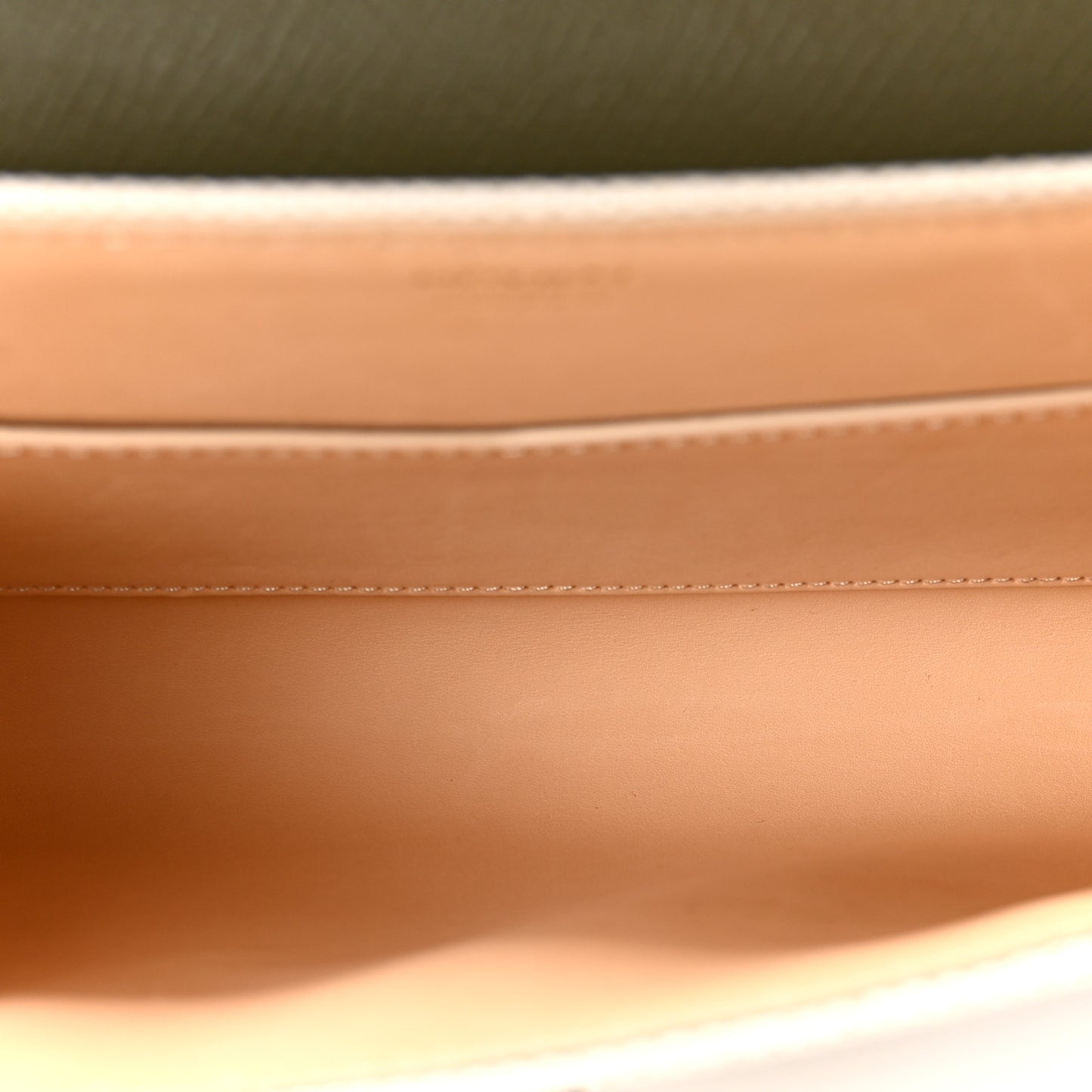 Cotton Canvas Linen Calfskin Gabrielle Clutch Olive Green