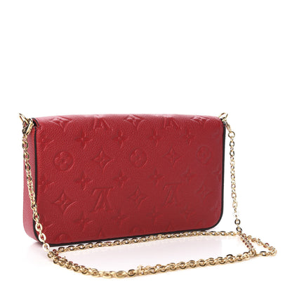 Louis Vuitton Empreinte Pochette Felicie Chain Wallet Scarlet 3 of 12