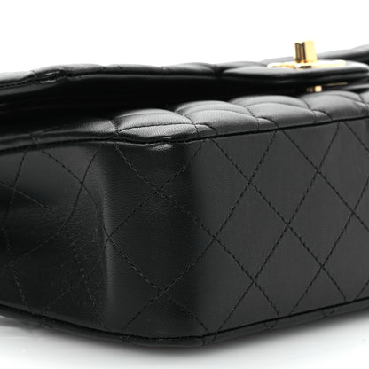 Chanel Lambskin Quilted Medium Double Flap Black 10 of 11