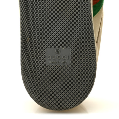 Gucci Nylon Nubuck Web Womens Screener Sneakers 37.5 Mystic White Dusty 40 Milk 8 of 12