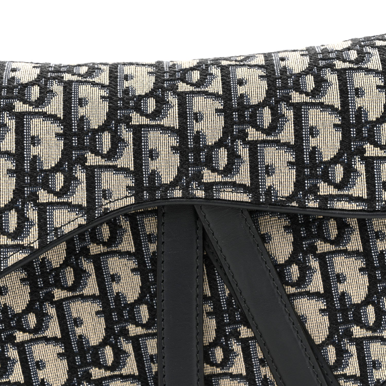 Christian Dior Oblique Saddle Bag Blue 8 of 13