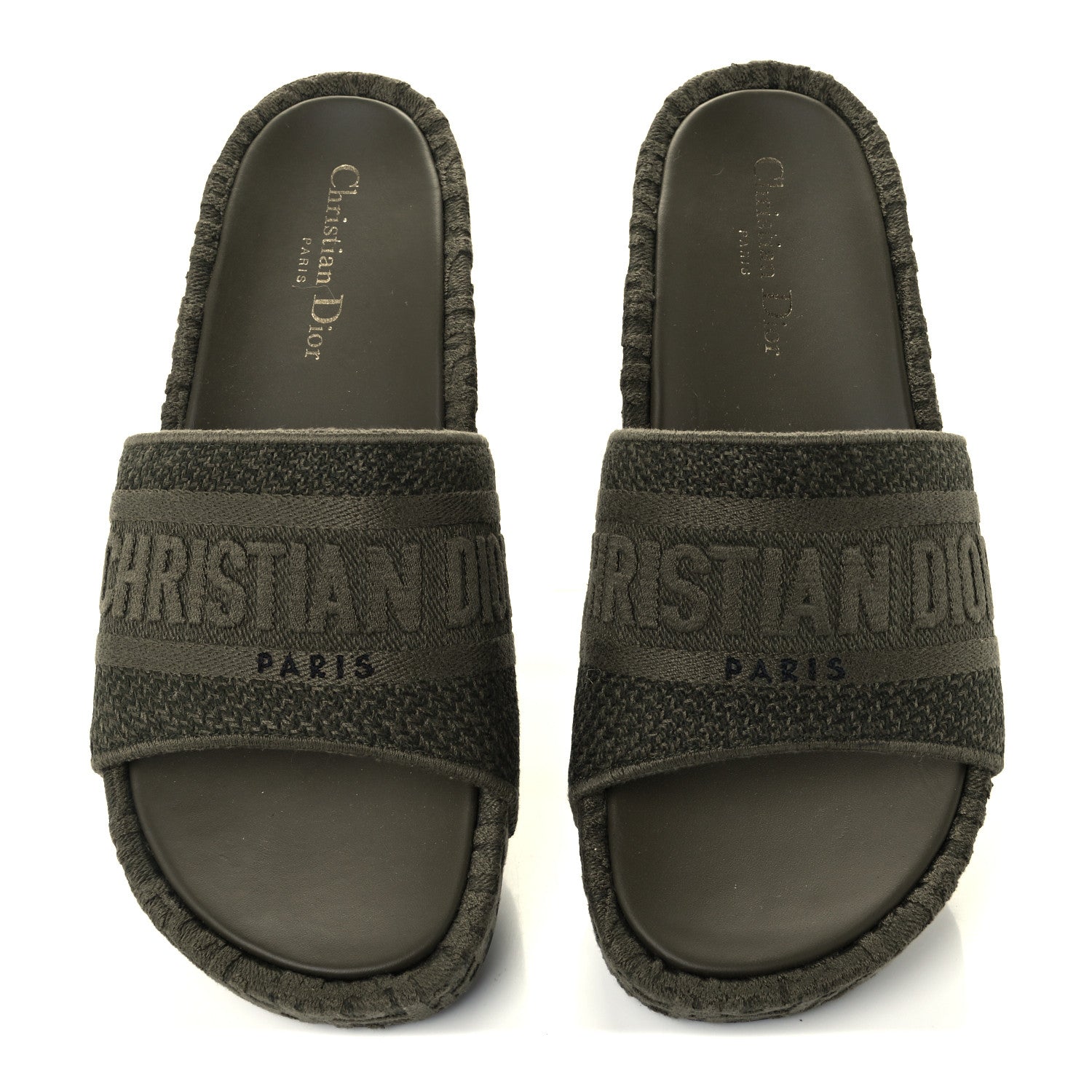 Christian Dior Oblique Denim D-Way Platform Sandal 40 Kaki 4 of 10