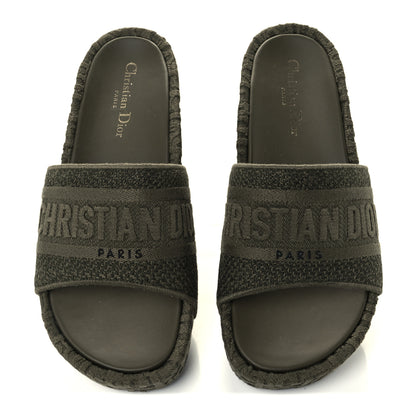 Christian Dior Oblique Denim D-Way Platform Sandal 40 Kaki 4 of 10