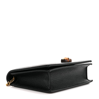 Gucci Textured Dollar Calfskin Mini Diana Chain Bag Black 4 of 11