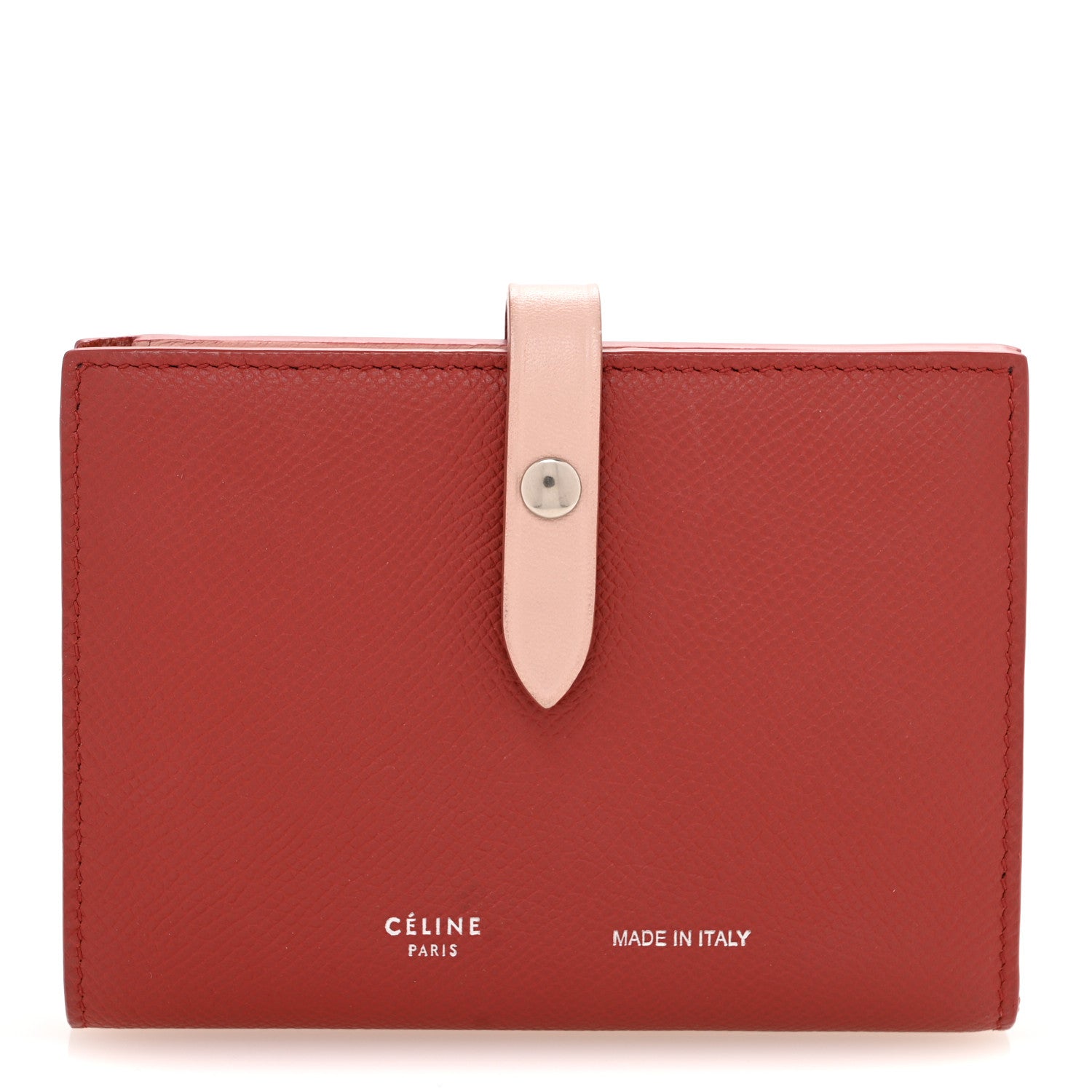Celine Grained Calfskin Medium Multifunction Strap Wallet Scarlet 1 of 10