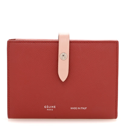 Celine Grained Calfskin Medium Multifunction Strap Wallet Scarlet 1 of 10