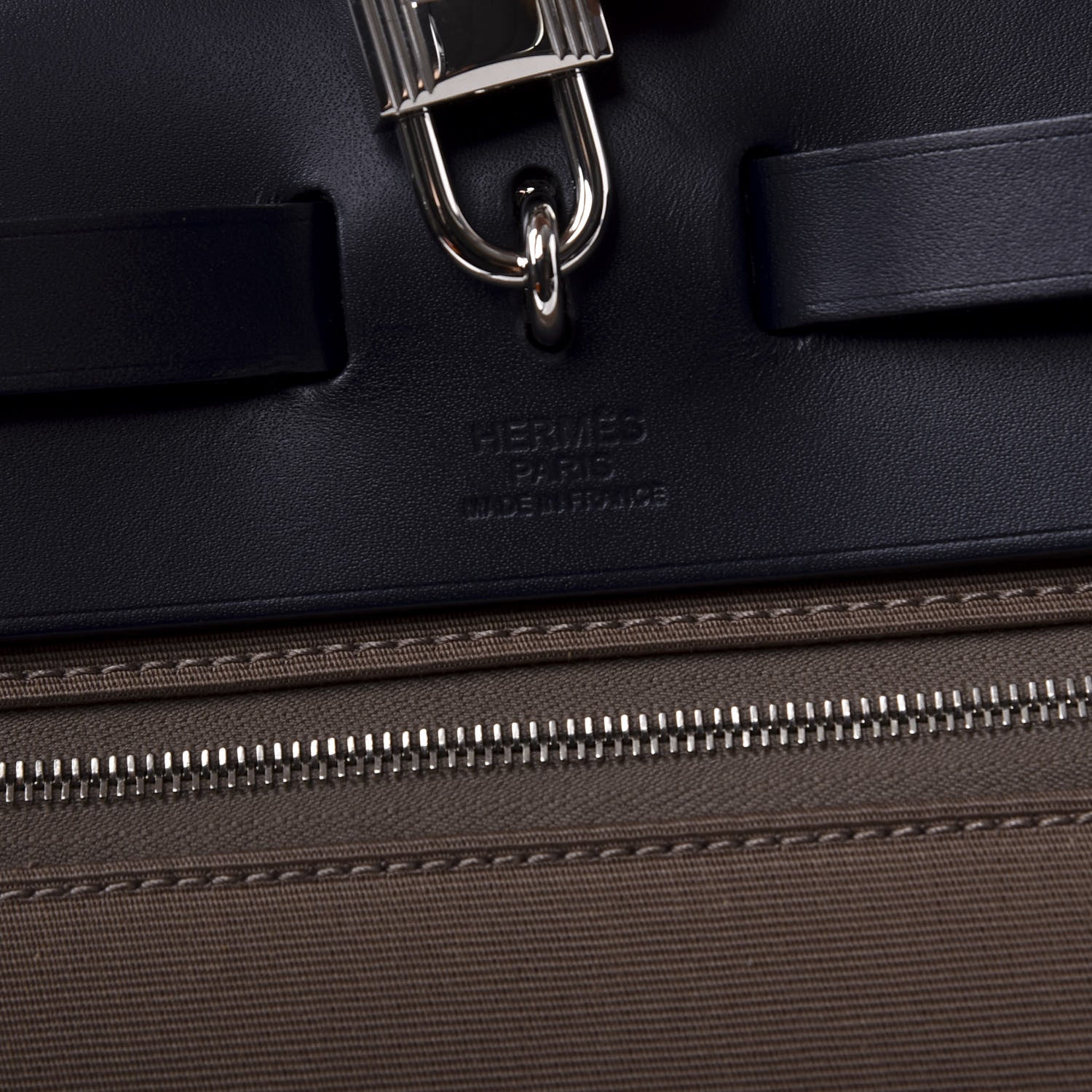 Hermes Vache Hunter Toile Herbag Zip 31 PM Etoupe Ebene 12 of 13