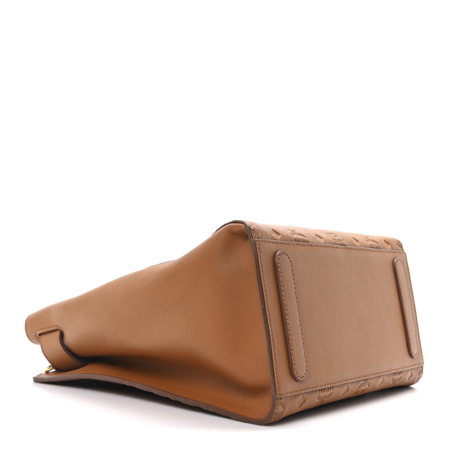 MCM Calfskin Ottomar Monogram Essential Bucket Bag Cognac 4 of 9