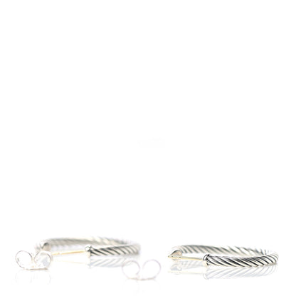 David Yurman Sterling Silver Small Cable Classics Hoop Earrings 3 of 5