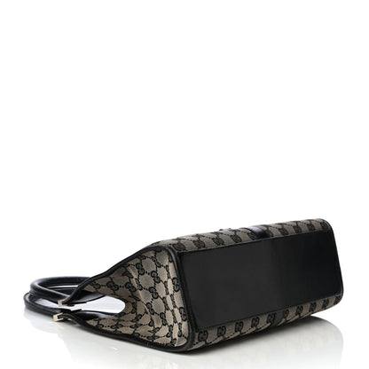 Gucci Monogram Piston Lock Shoulder Bag Black 4 of 14