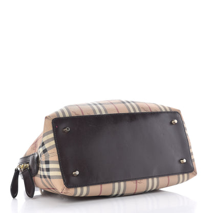Burberry Haymarket Check Thornley Satchel Chocolate 4 of 22