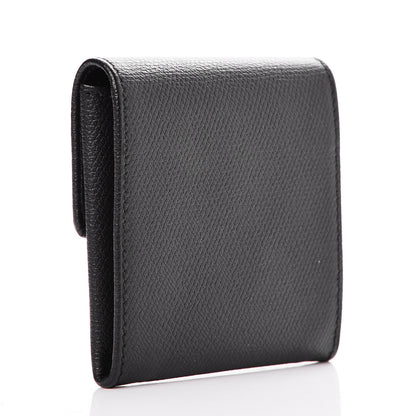 Chanel Grained Calfskin CC Button Flap Coin Wallet Black 3 of 8