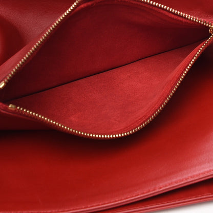 Saint Laurent Calfskin Suede Reversible East West Shopper Tote Rouge Orient 9 of 10