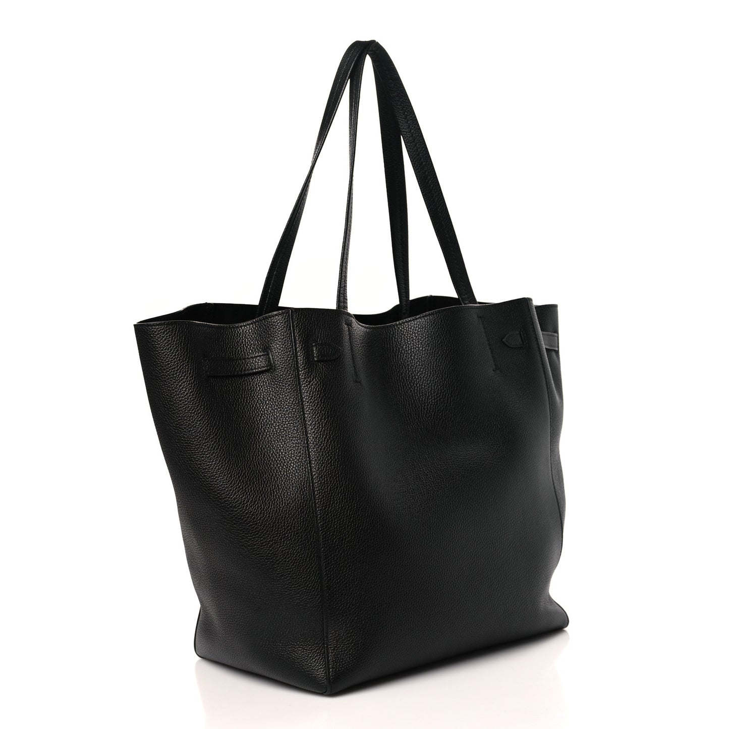 Soft Grained Calfskin Small Belt Cabas Phantom Black