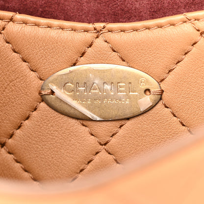 Chanel Calfskin Quilted Multi Pouching Flap And Coin Purse Beige 10 of 14