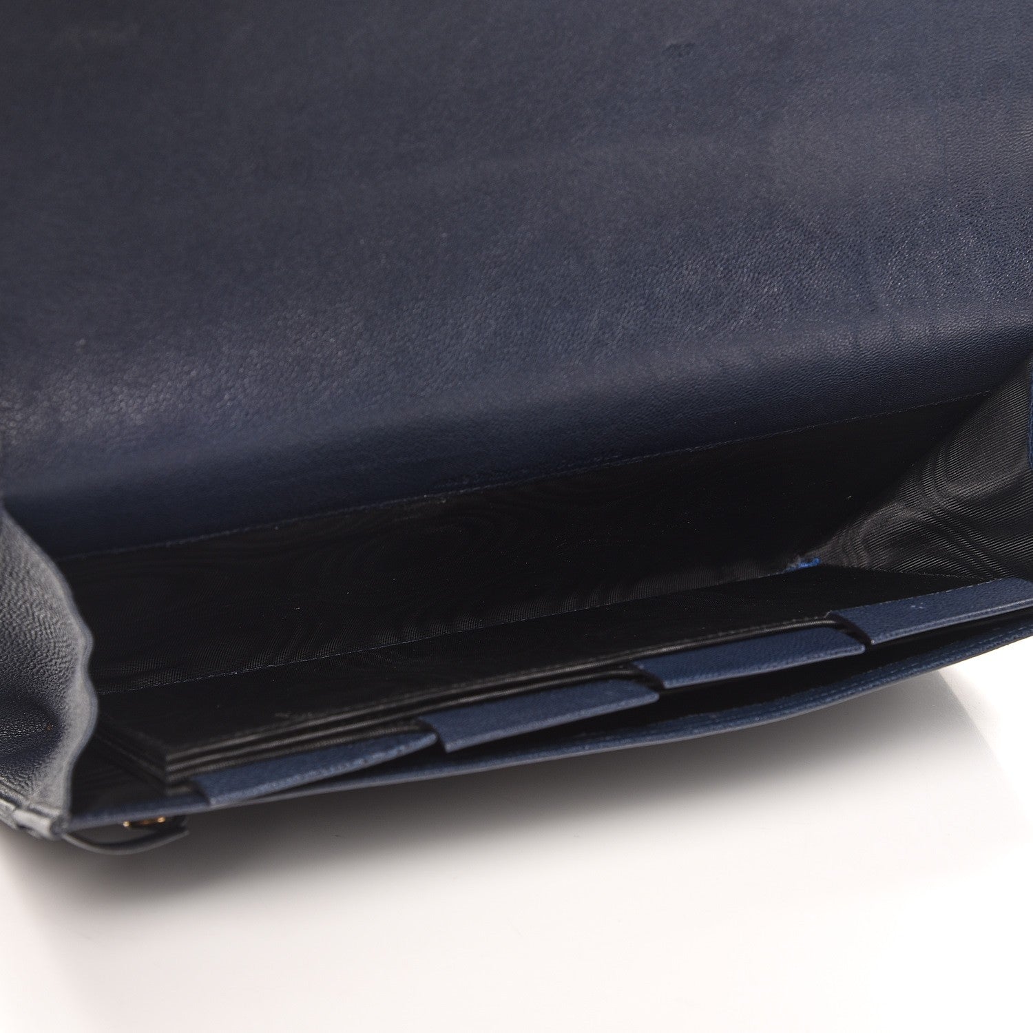 Saint Laurent Calfskin Classic Y Document Case Clutch Navy Blue 5 of 9