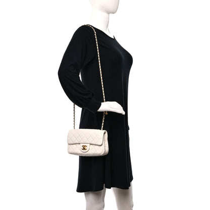 Chanel Lambskin Quilted Mini Rectangular Pearl Crush Flap White 2 of 10