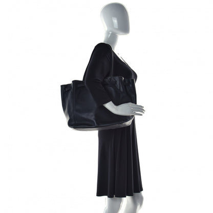 Celine Soft Grained Calfskin Small Belt Cabas Phantom Black 2 of 18