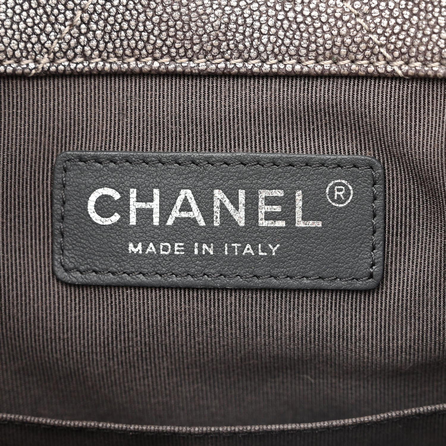 Chanel Metallic Grained Goatskin Chevron Quilted Gabrielle Backpack Silver 6 of 10