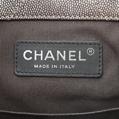 Chanel Metallic Grained Goatskin Chevron Quilted Gabrielle Backpack Silver 6 of 10