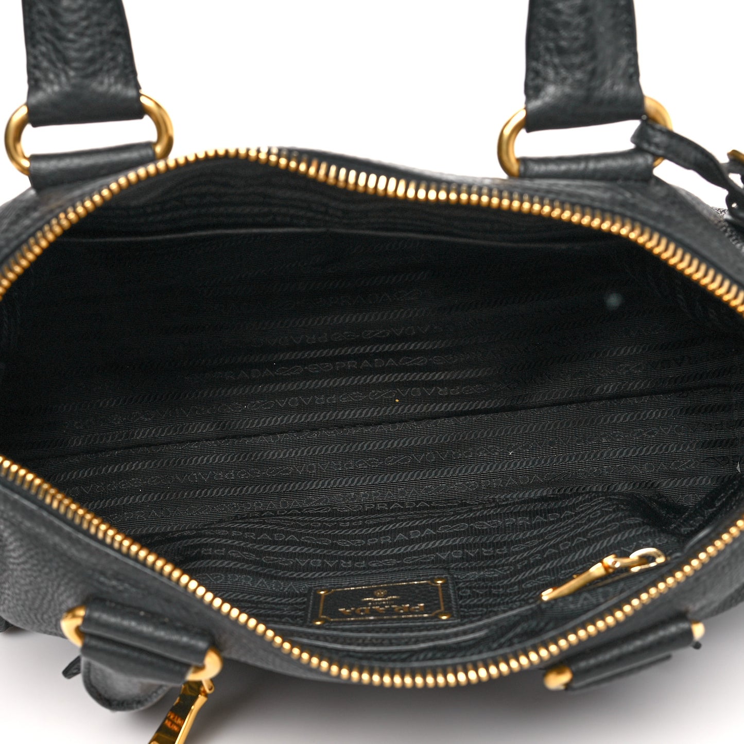 Vitello Daino Shopping Satchel Black