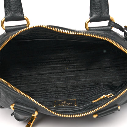 Prada Vitello Daino Shopping Satchel Black 5 of 9