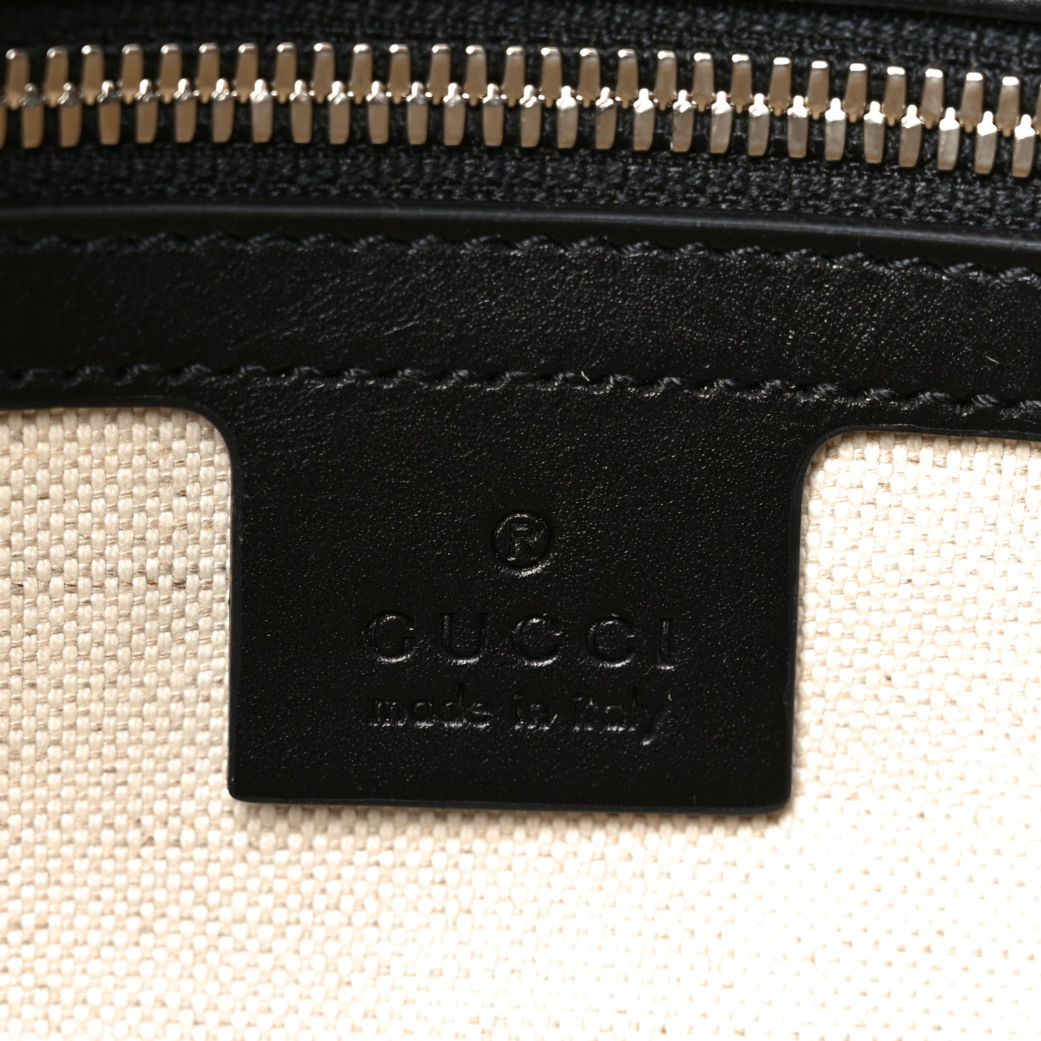 Gucci Calfskin GG Tennis Embossed Tote Bag Black 6 of 10