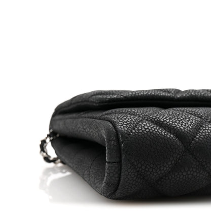 Chanel Iridescent Caviar Quilted Clutch With Chain Flap Black 9 of 10