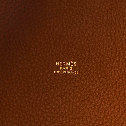 Hermes Taurillon Clemence Picotin Lock 22 MM Gold 6 of 11