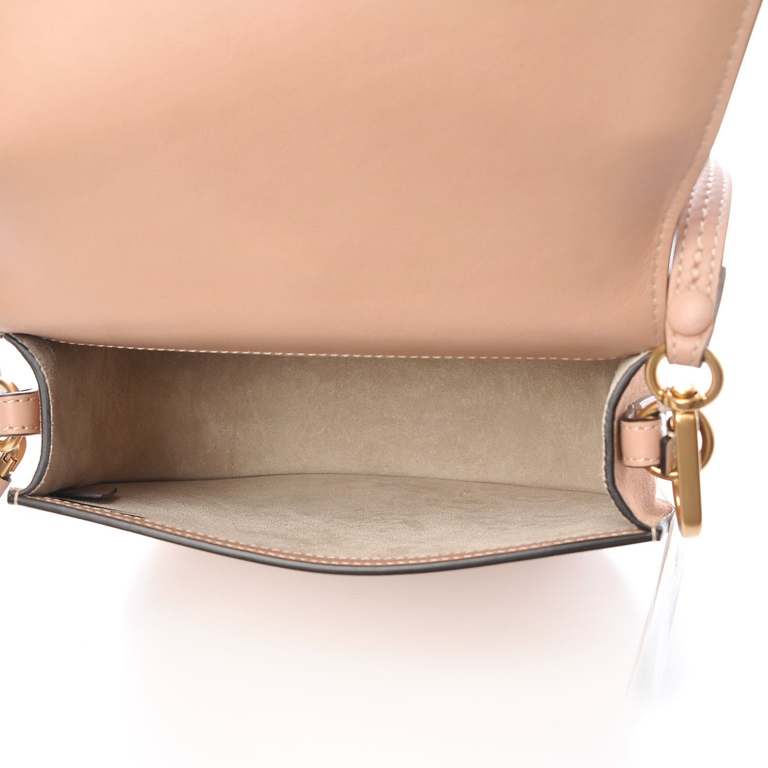 Chloe Calfskin Suede Medium Nile Bracelet Bag Biscotti Beige 5 of 6