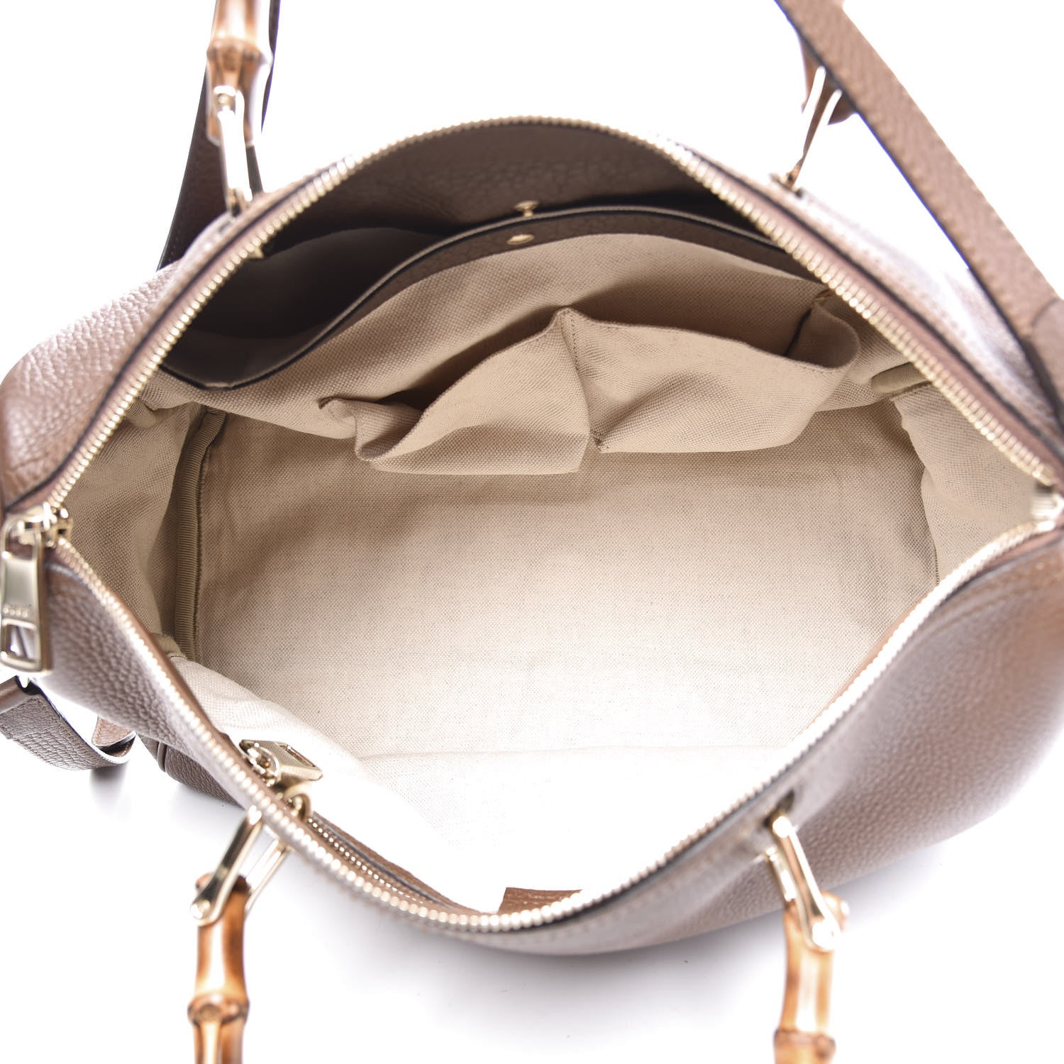 Gucci Calfskin Medium Bamboo Shopper Boston Acero 4 of 10