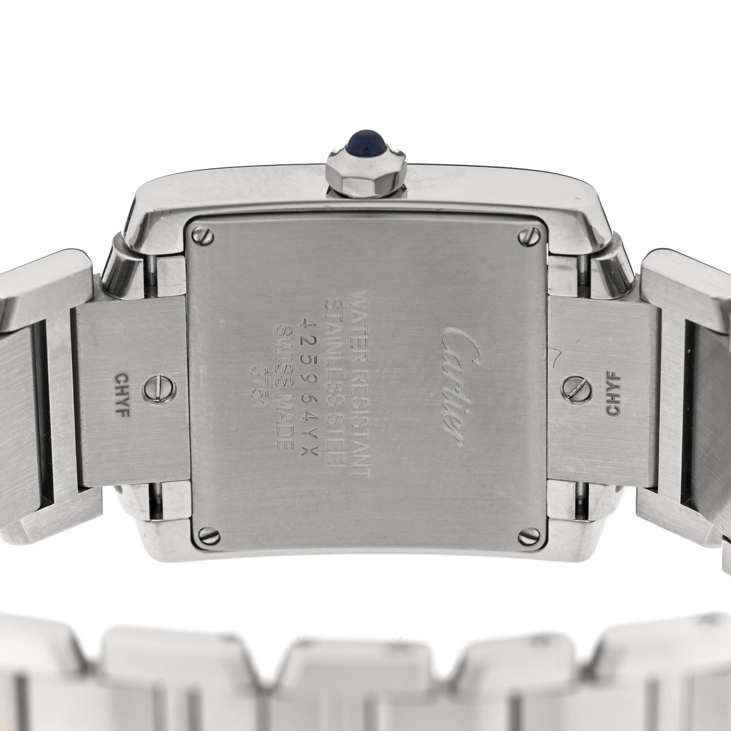 Cartier Stainless Steel Diamond Bezel 25mm Tank Francaise Quartz Watch 4 of 4