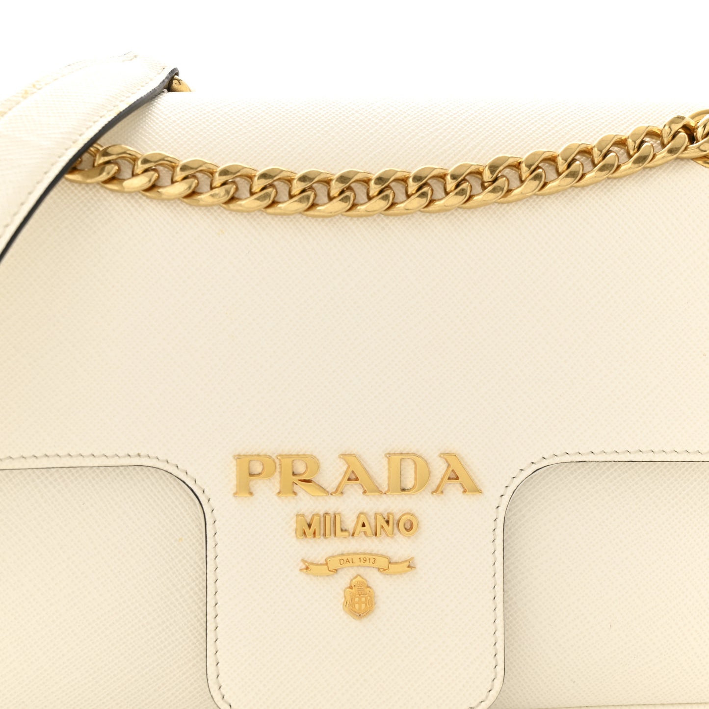 Saffiano Flap Shoulder Bag Talco