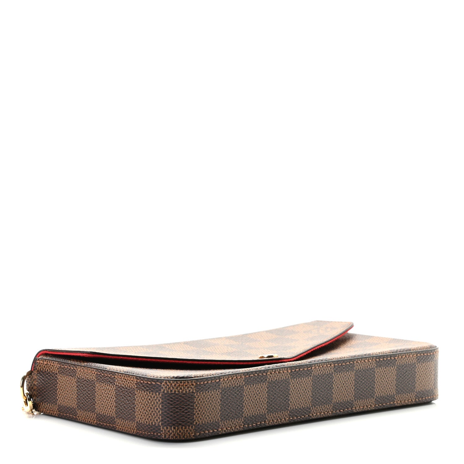 Louis Vuitton Damier Ebene Pochette Felicie Chain Wallet 4 of 8