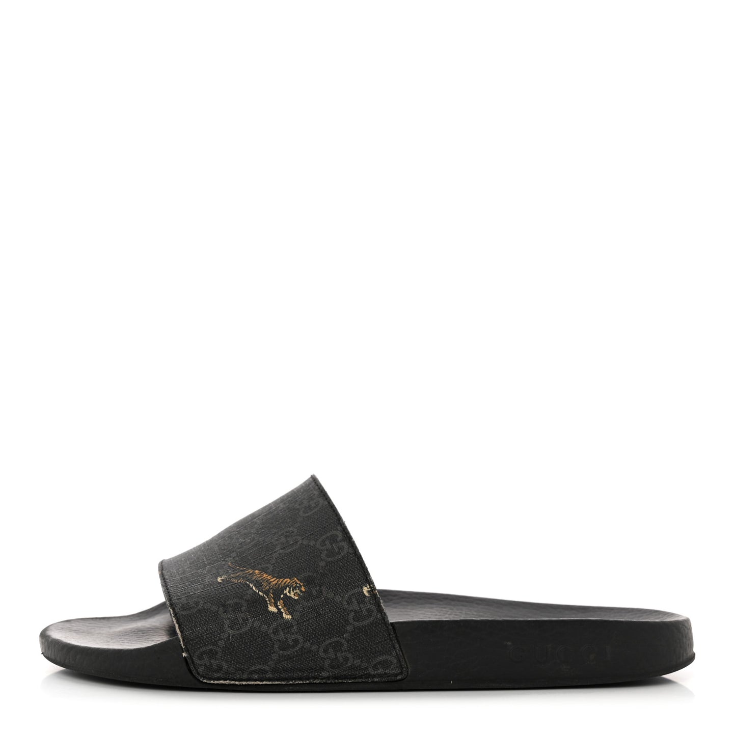 GG Supreme Monogram Tigers Mens Slide Sandals 10 Black Multicolor