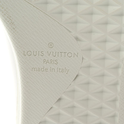Louis Vuitton Calfskin Luxembourg Samothrace Mens Sneakers 9 White Blue 6 of 9
