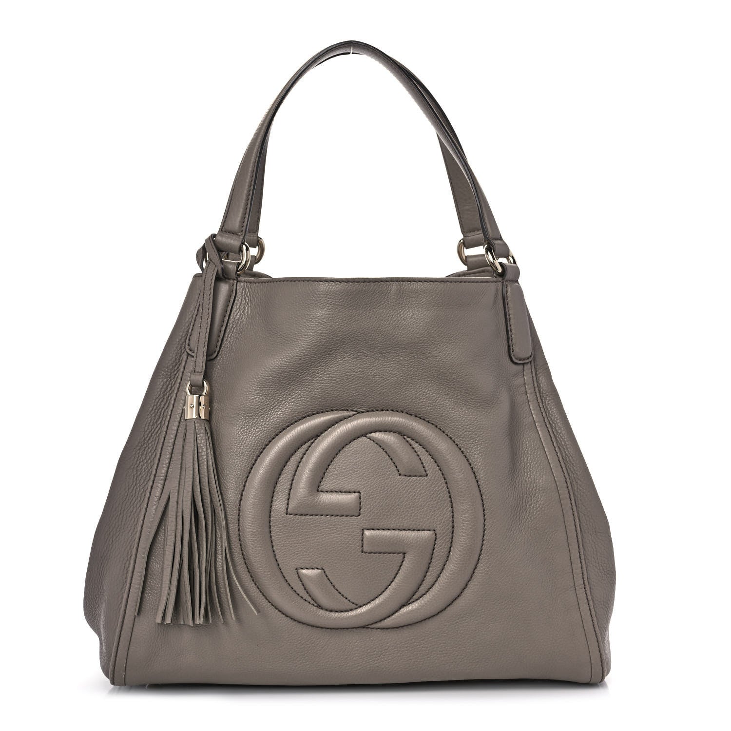 Gucci Pebbled Calfskin Medium Soho Shoulder Bag New Fango 1 of 11
