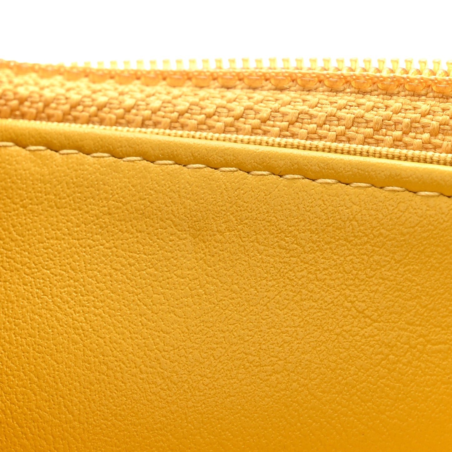 Caviar Chevron Quilted Boy Wallet On Chain WOC Yellow Yellow