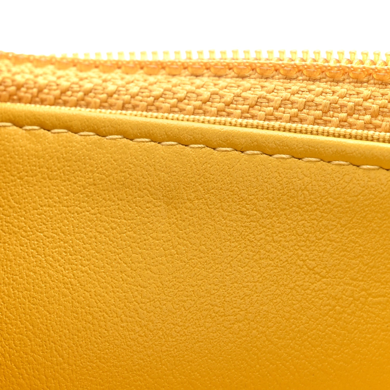 Chanel Caviar Chevron Quilted Boy Wallet On Chain WOC Yellow Yellow 12 of 15