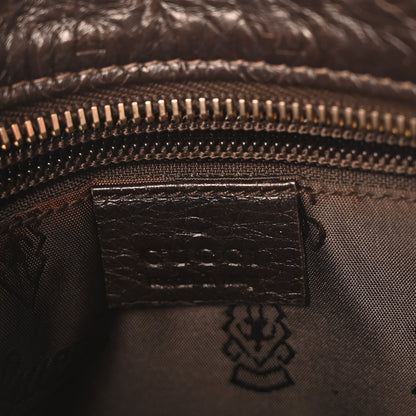 Gucci Guccissima Small Flat Messenger Bag Dark Brown 6 of 10