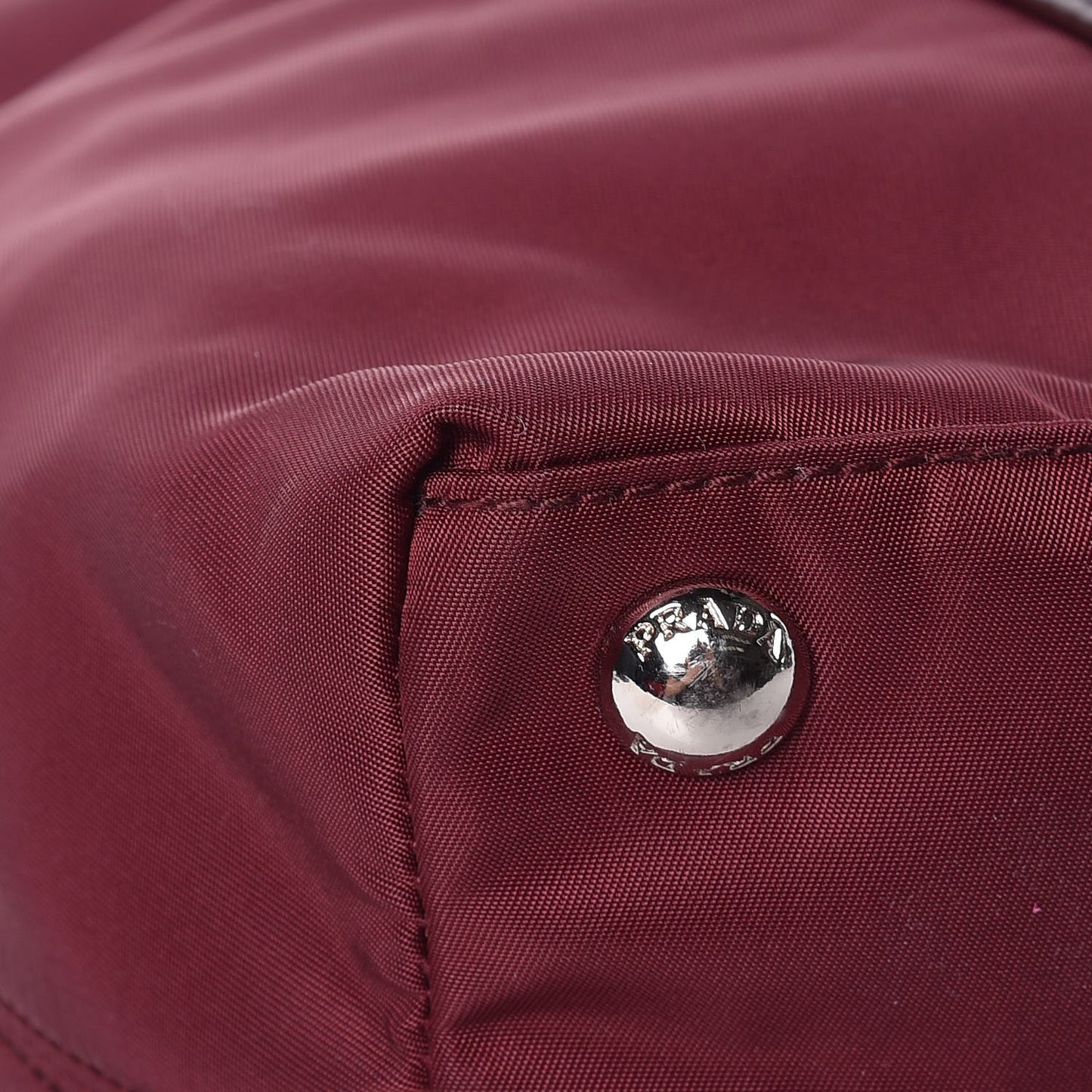 Tessuto Nylon Vitello Tote Granato