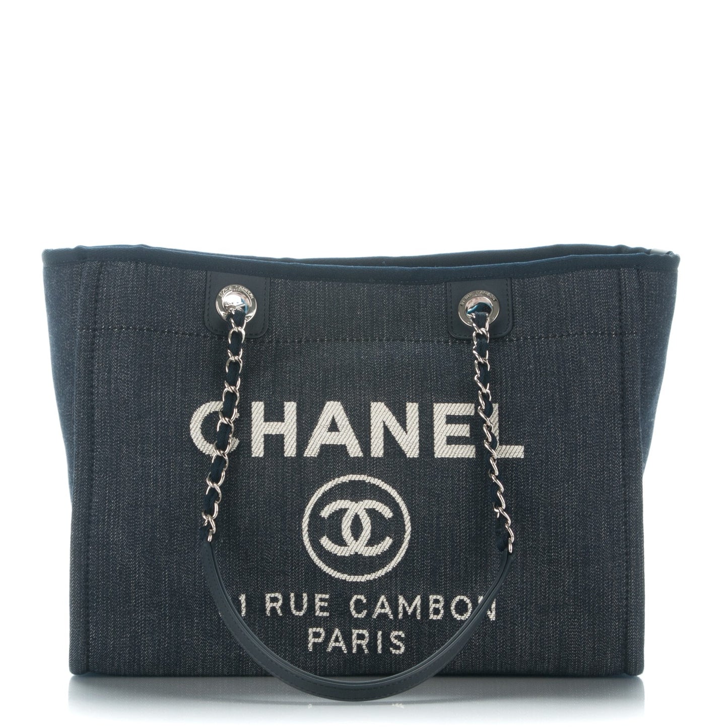 Canvas Small Deauville Tote Dark Blue
