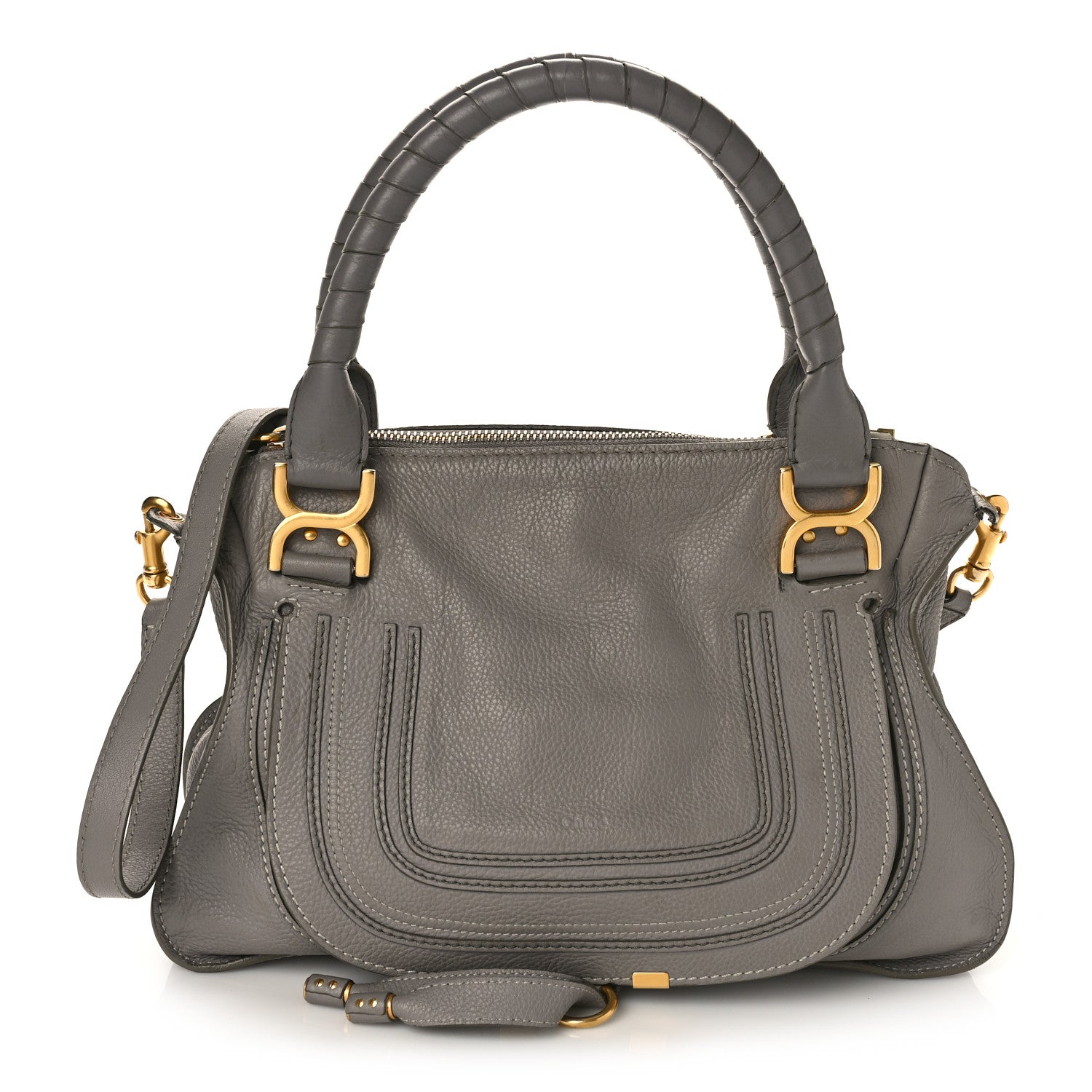 Chloe Calfskin Medium Marcie Satchel Cashmere Grey 1 of 12