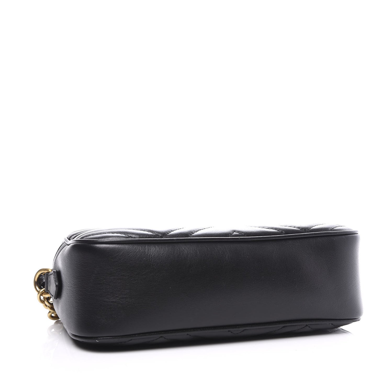 Calfskin Matelasse Small GG Marmont Chain Shoulder Bag Black